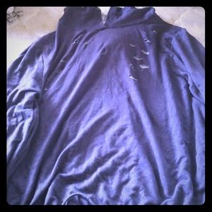 Sweat shirt with rips